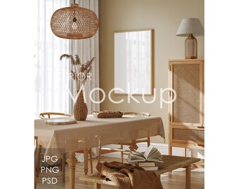 Frame mockup in home interior