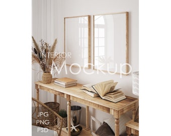 Frame mockup in home interior