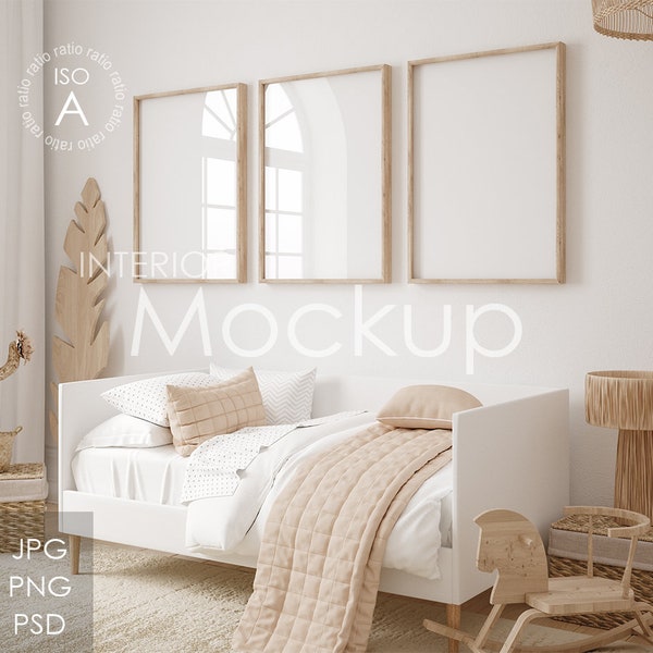 Frame mockup in home interior