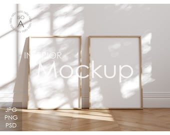 Frame mockup in home interior