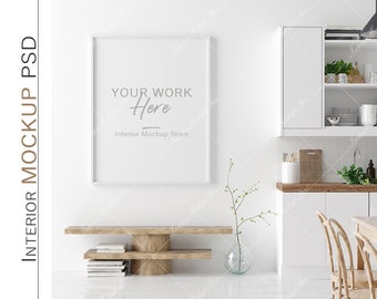 Scandinavian Kitchen Interior Frame Mockup, Poster Mockup (Digital Download)