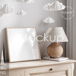 Frame mockup in home interior