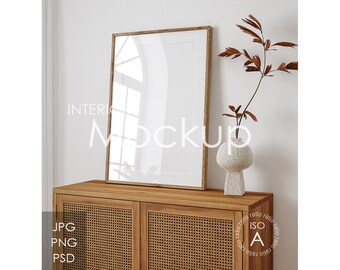 Frame mockup in home interior