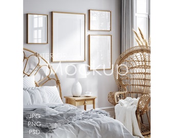 Frame mockup in home interior