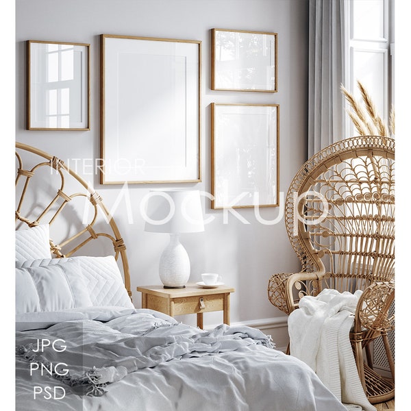 Maqueta de marco en el interior de una casa.