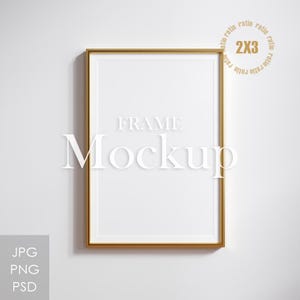 2x3 frame mockup, golden frame, vertical frame mockup, digital frame mockup, mockup for posters