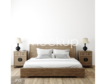 Blank wall mockup in home interior
