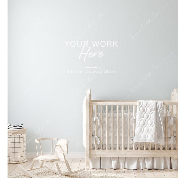 Pared en blanco, Maqueta de pared vacía, Maqueta minimalista, Maqueta de sala para niños, Pared vacía, Maqueta de pared