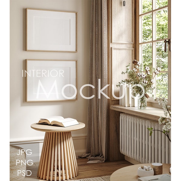 Frame mockup in home interior