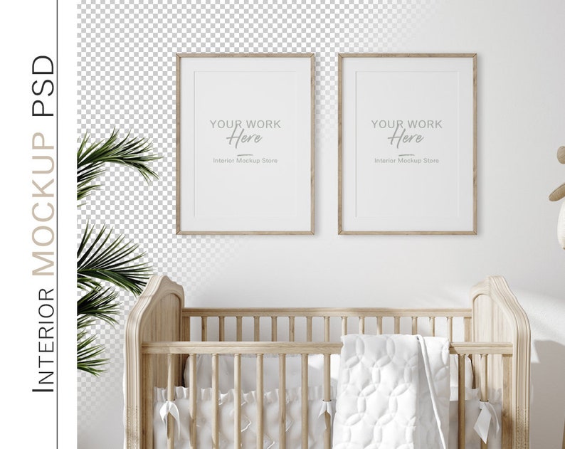 Download Wall mockup Mock up frame in children room with natural | Etsy