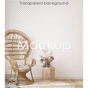 Wall mockup in home interior