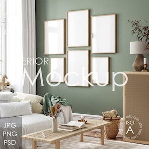 Frame mockup in home interior