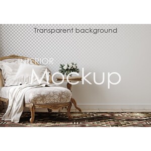 Wall mockup in home interior
