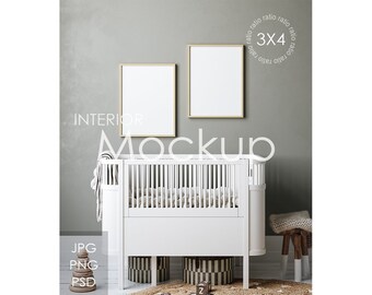 Frame mockup in home interior