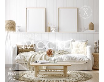 Frame mockup in home interior