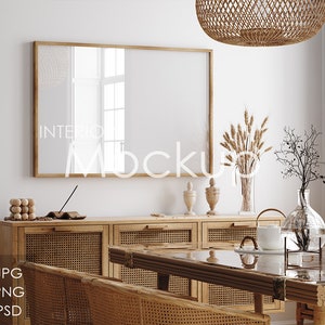 Maqueta de marco en el interior de una casa