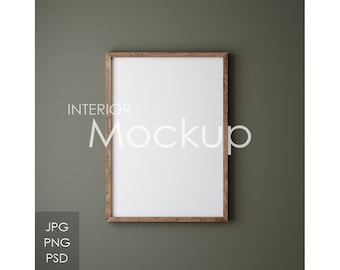 Frame mockup in home interior