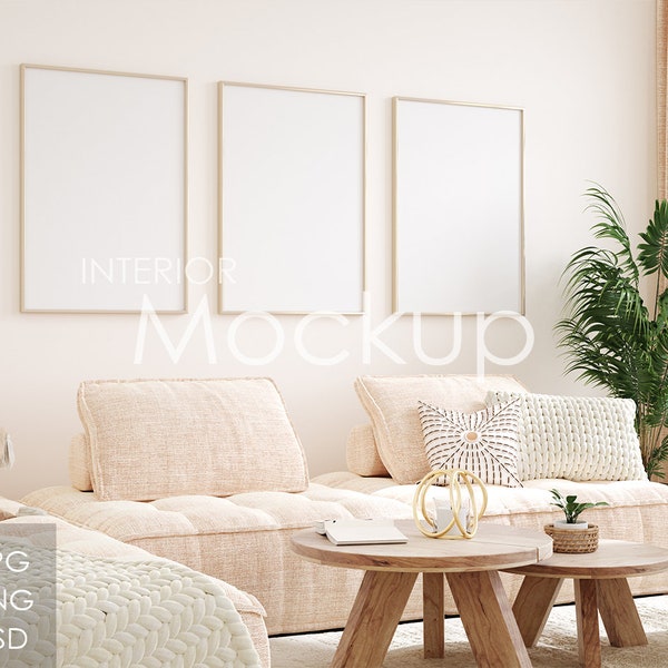 Frame mockup in home interior