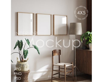 Frame mockup in home interior