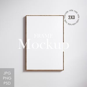 Float framed canvas 2x3, thin wooden frame with canvas inside, vertical frame mockup, digital frame mockup, canvas mockup