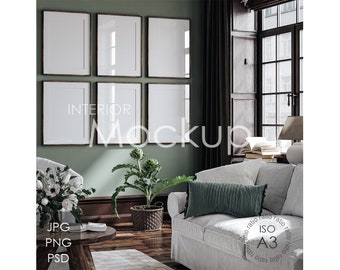 Frame mockup in home interior