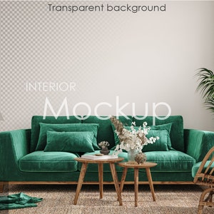 Wall mockup in home interior