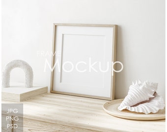 Frame mockup in home interior