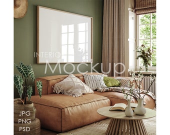 Frame mockup in home interior
