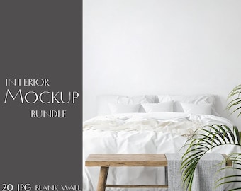 Tom vägg interiör mockup PAKET, Tom vägg mockup, Minimalistisk mockup, Vardagsrum mockup, Inredningsram, vägg mockup