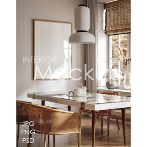Frame mockup in home interior