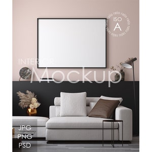 Frame mockup in home interior
