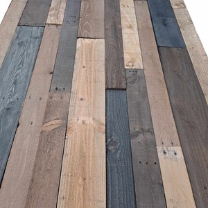 Reclaimed Wood Accent Wall Dark Rustic Blend 10sqft of Pallet Wall image 5