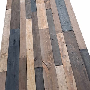 Reclaimed Wood Accent Wall Dark Rustic Blend 10sqft of Pallet Wall image 8