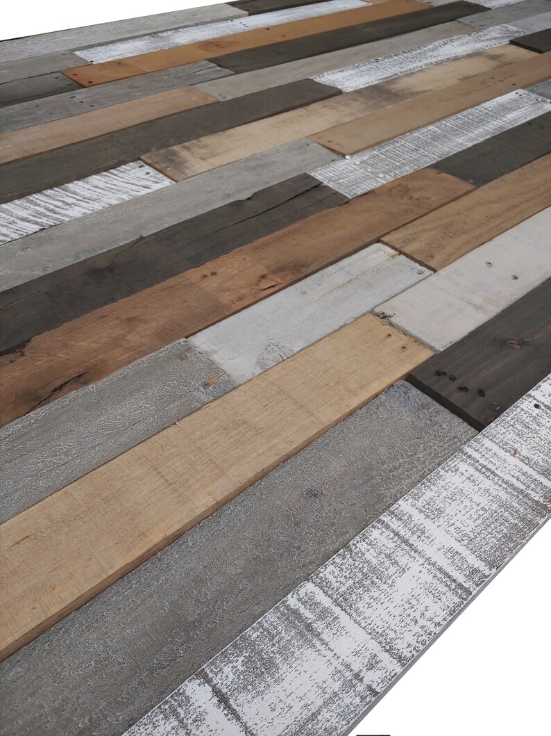 Reclaimed Wood Accent Wall - Rustic Winter Blend - 10sqft of Pallet ...