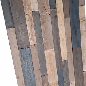 Reclaimed Wood Accent Wall Dark Rustic Blend 10sqft of Pallet Wall image 7