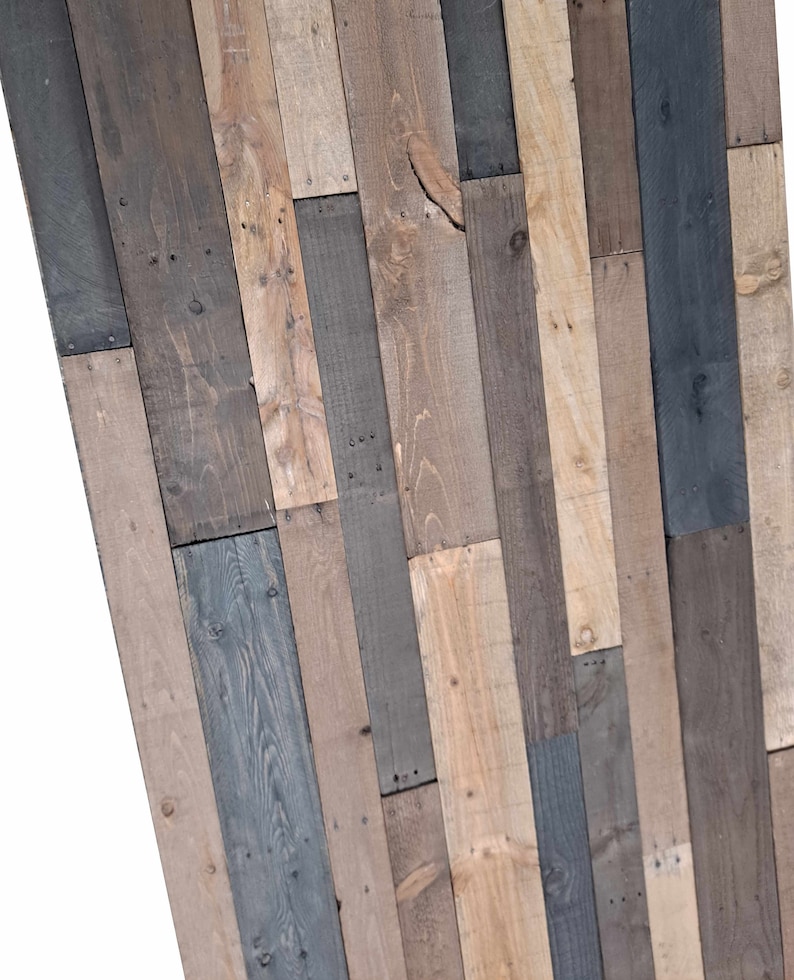 Reclaimed Wood Accent Wall Dark Rustic Blend 10sqft of Pallet Wall image 7