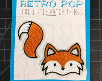 Woodland Fox Iron On Patches, Forest Wildlife Embroidered Appliques (3 1/8" x 2 3/8")