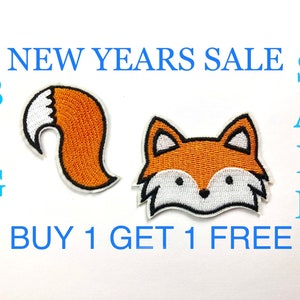 Woodland Fox Iron On Patches (BUY 1 GET 1 FREE! New Years Sale!) Scout group Awards. Embroidered Patches - Forest Fox Wildlife Fox - Foxes