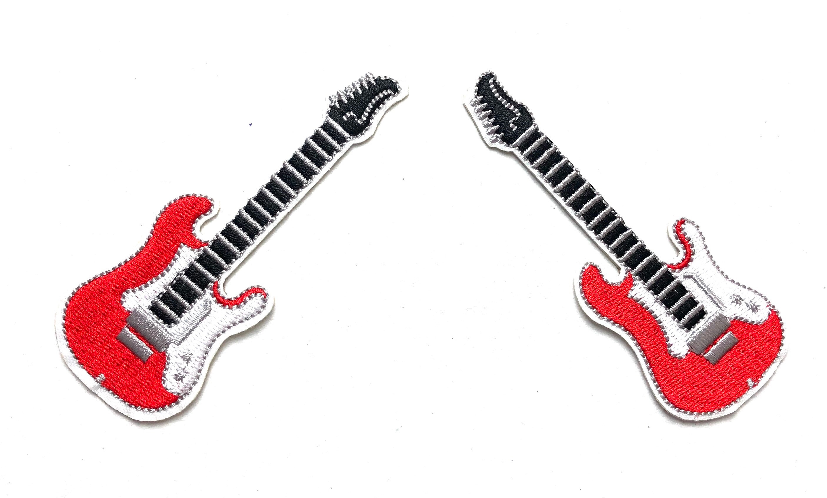 Electric Guitar Patches Embroidered Patches Music Gift Sew Etsy