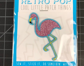 Flamingo Iron On Patches (BUY 1 GET 1 FREE! New Years Sale!) (See Video!) Sparkle Flamingos  Pink Flamingo Appliques, Glitter Flamingo