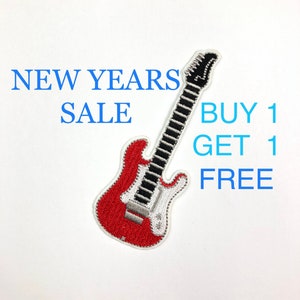 Rock and Roll ELECTRIC GUITAR iron on patches New Years Sale (Buy 1 Get 1 FREE!) electric guitar iron on patches (While Supplies Last!)