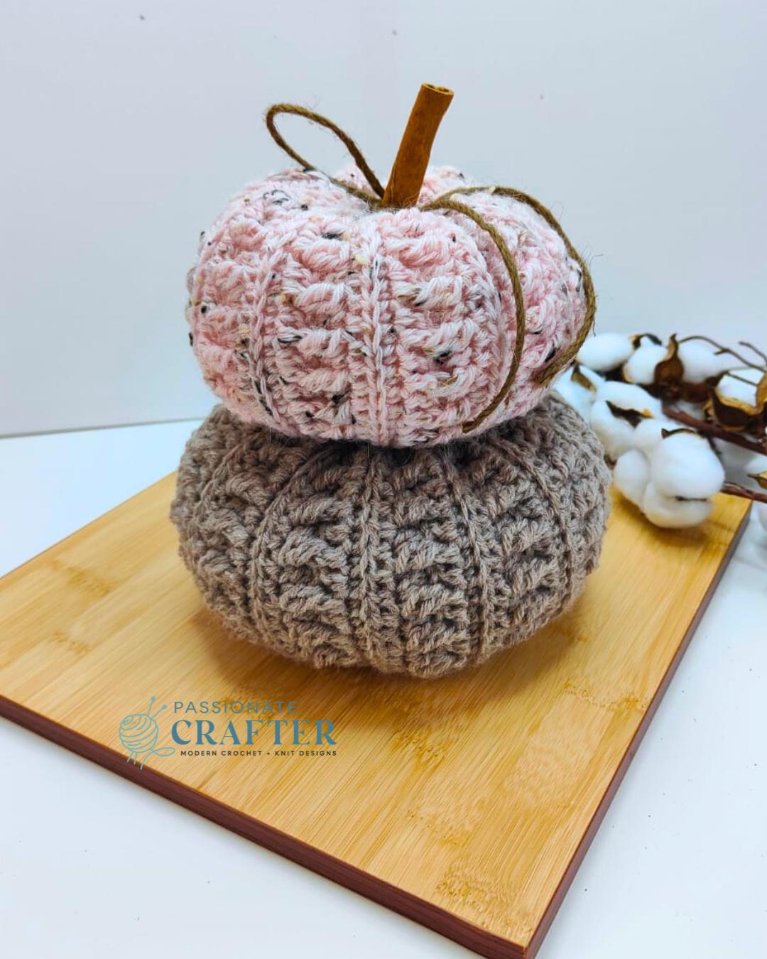 Crochet Rustic Pumpkin Pattern in Different Sizes + Video Tutorial- PDF ...