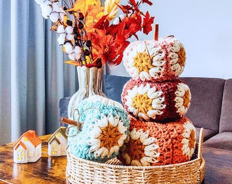 Autumn Blossom Pumpkin – Crochet Pattern (PDF Download) + video tutorial