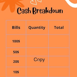 Digital Cash breakdown for bank tellers