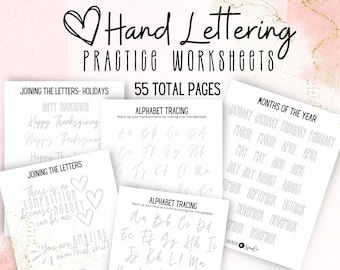 Hand Lettering Practice Workbook | Calligraphy Combos (PDF & PNG)