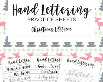 Hand Lettering Workbook- Christmas Edition