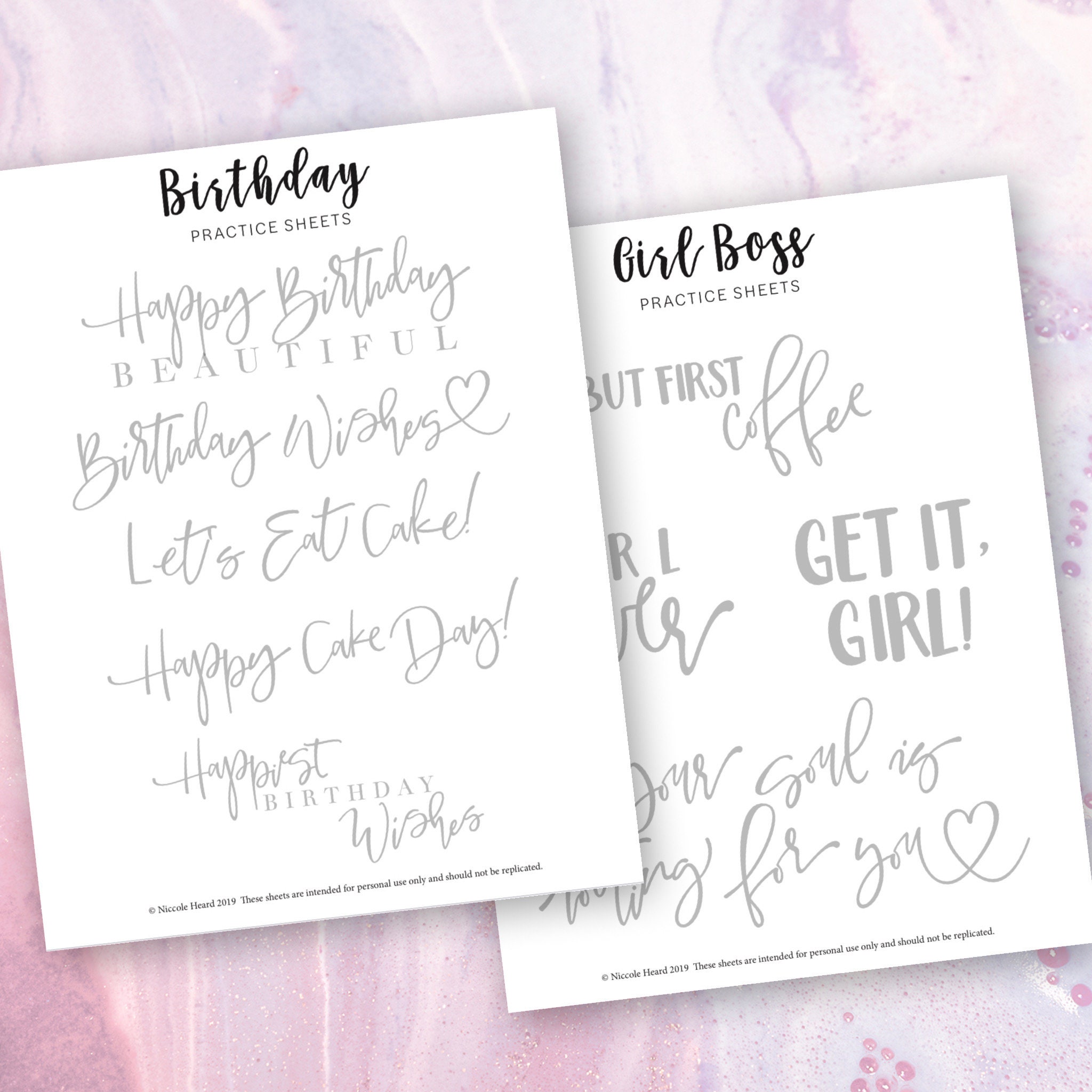 Hand Lettering Practice Workbook, Calligraphy Practice Sheets - Etsy