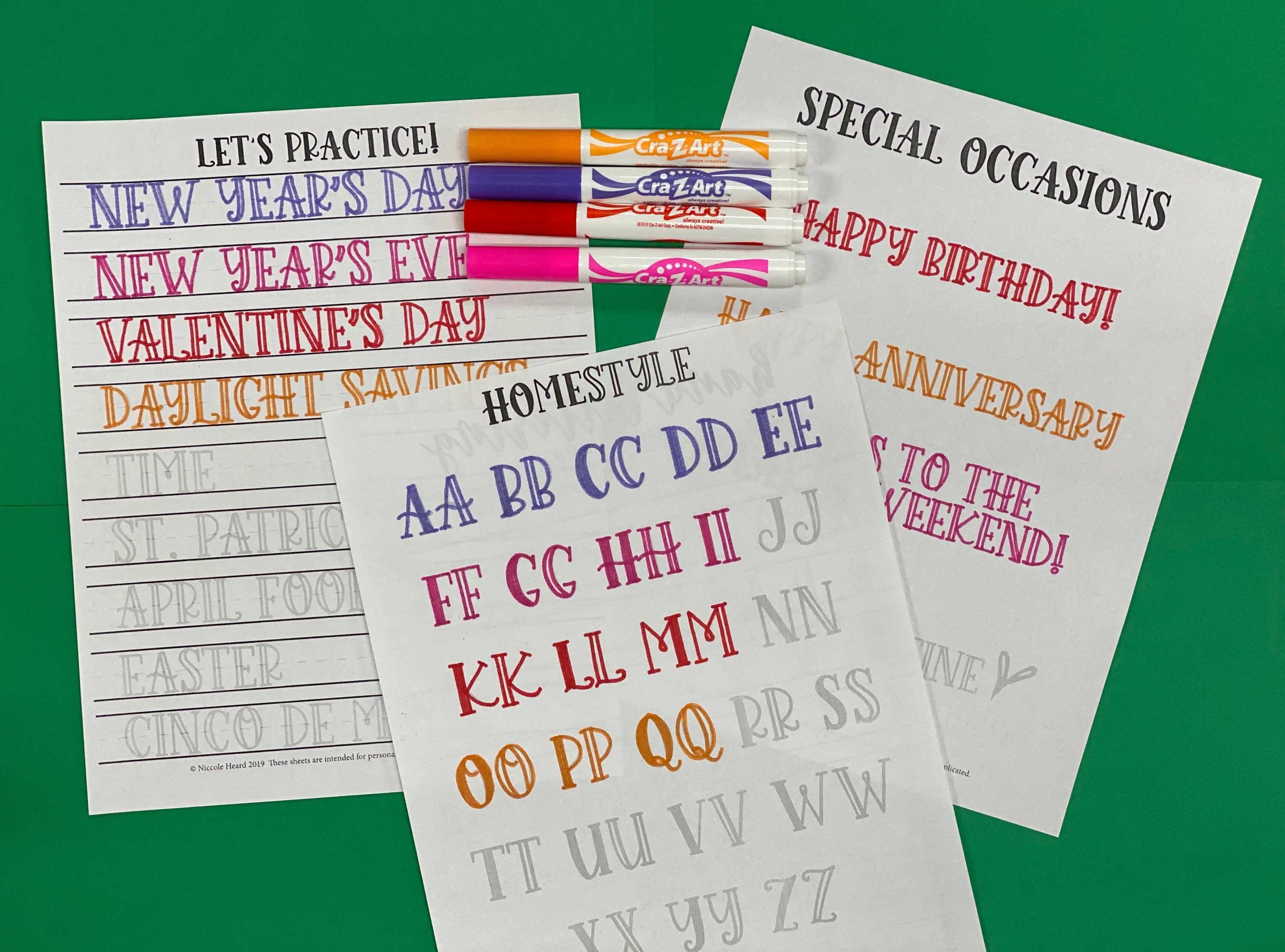 Hand Lettering Workbook Homestyle Etsy