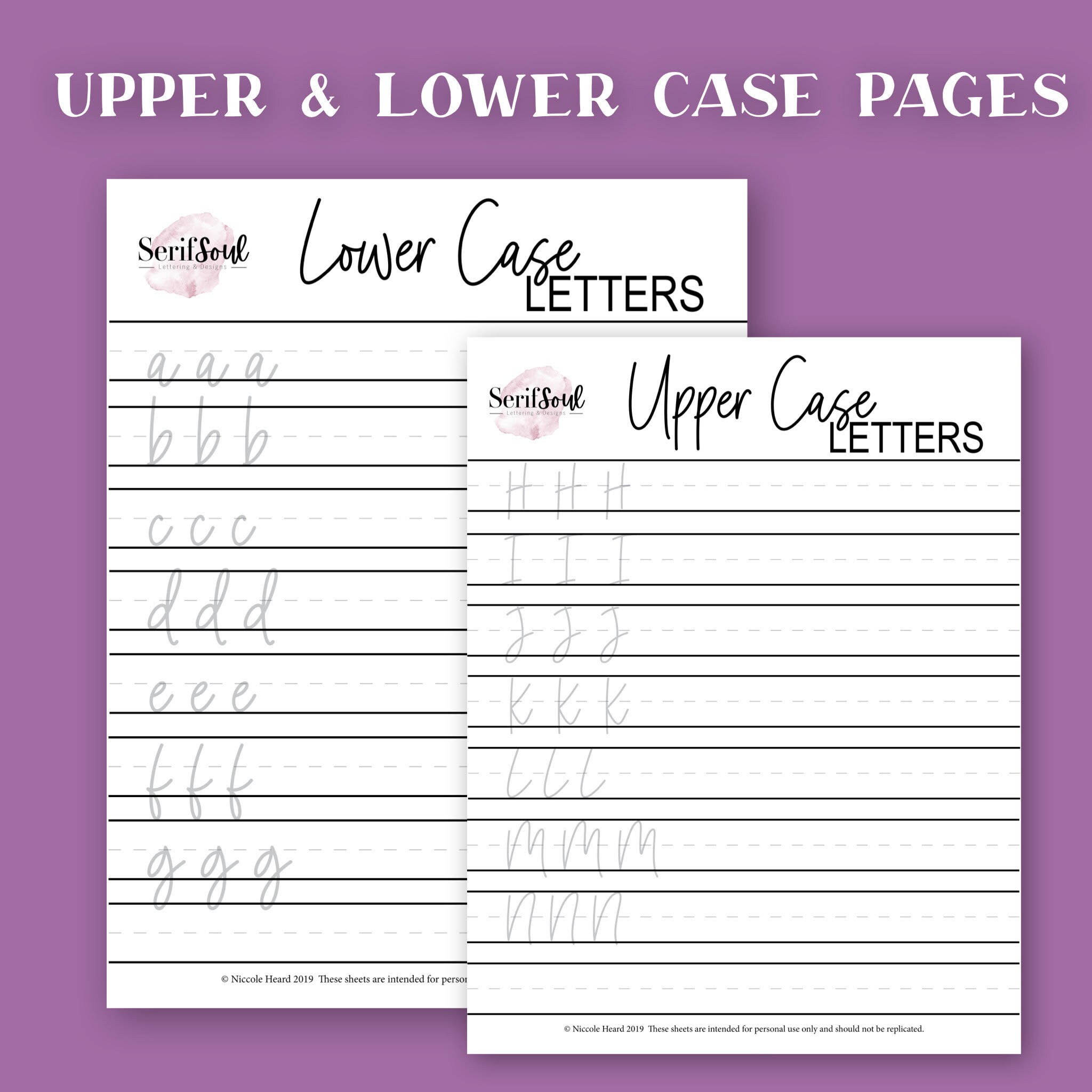 So Basic Hand Lettering Workbook, PDF and JPEG, Lettering Practice ...
