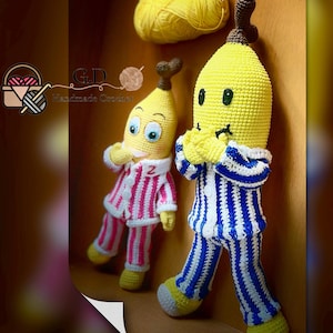Banane in Pyjamas/Pajamas  Pattern Amigurumi B1 And B2